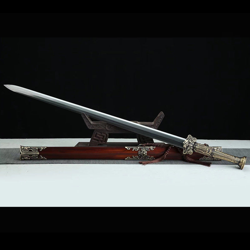 Eight-Sided Han Sword - Pattern Steel One-Piece Sword - Image 6