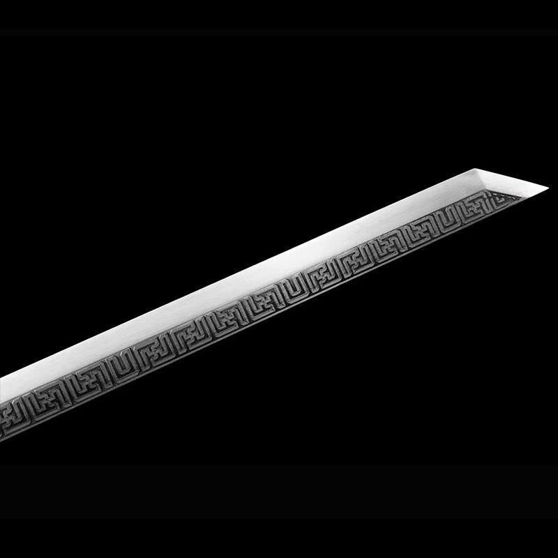 Plain Tang Hengdao High Manganese Steel Stick Medium Sword Iai Self-Defense Tang Sword Longquan Town House Sword Cold Weapon - Image 3