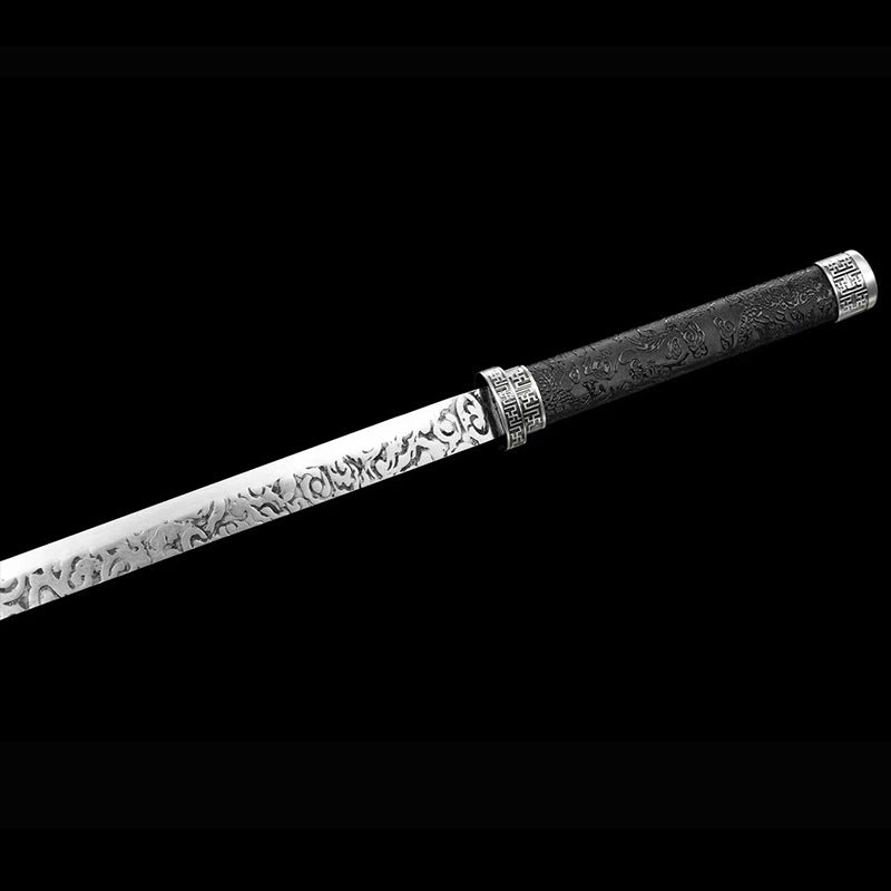 Plain Tang Sword - High Manganese Steel Forged Straight Knife - Image 2