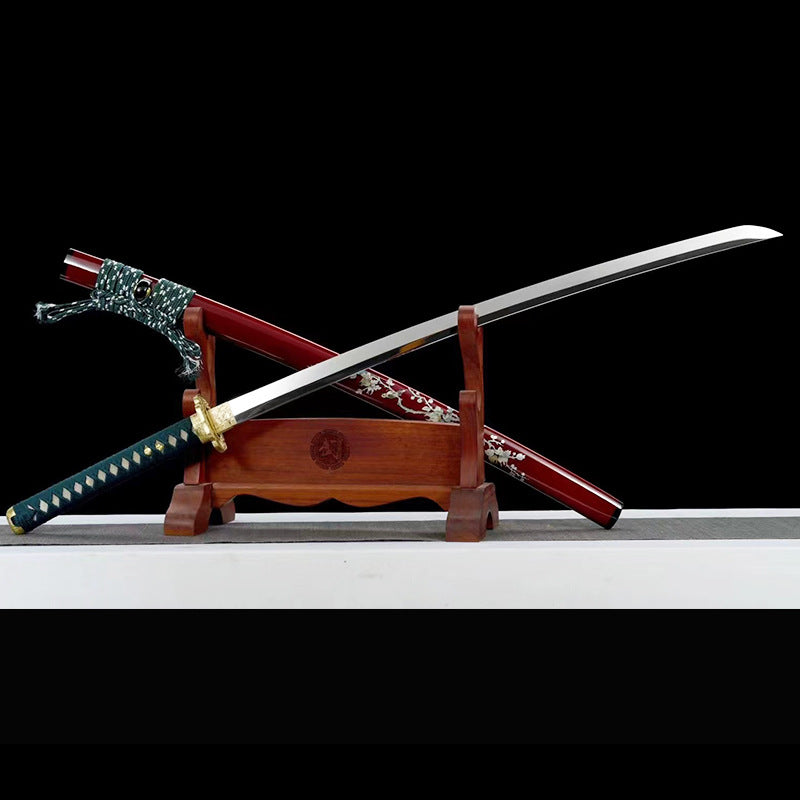 Longquan City Sword Hand-Forged Mirror Polished Cross-Border Knife