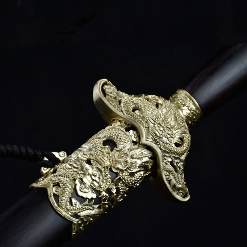 Feather Pattern Burnt Tang Sword - Self-Defense Hard Sword - Image 2