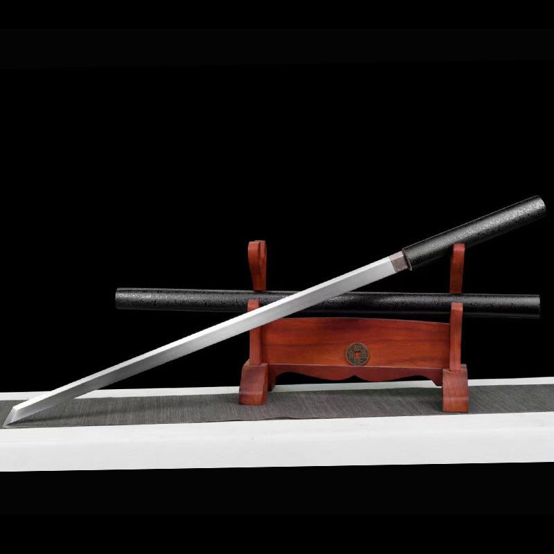 Plain Manganese Steel Integrated Knife: Outdoor Self-Defense Straight Knife - Image 6