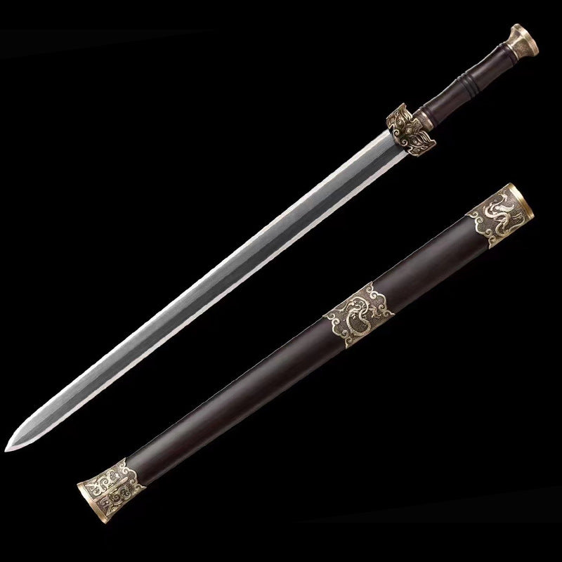 Longquan City Sword Han Sword Three Kingdoms War Sword Dragon Pattern Sword Pattern Steel One-Piece Forged Sword Yi Zi Sword - Image 6
