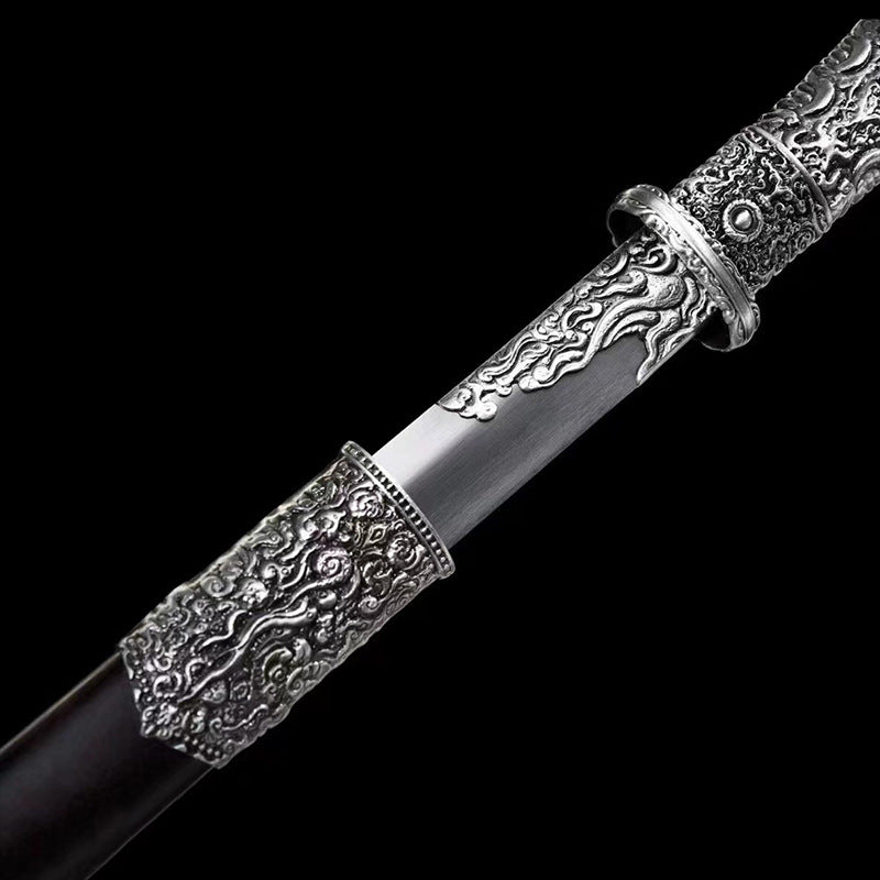 Longquan Tang Hengdao One-Piece Sword - High Manganese Steel Embroidered Spring Outdoor Self-Defense Cold Weapon - Image 2