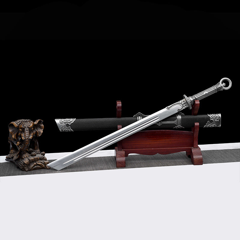 Tang Hengdao and Song Dynasty Knife Integrated Manganese Steel Forged Longquan City Sword - Image 2