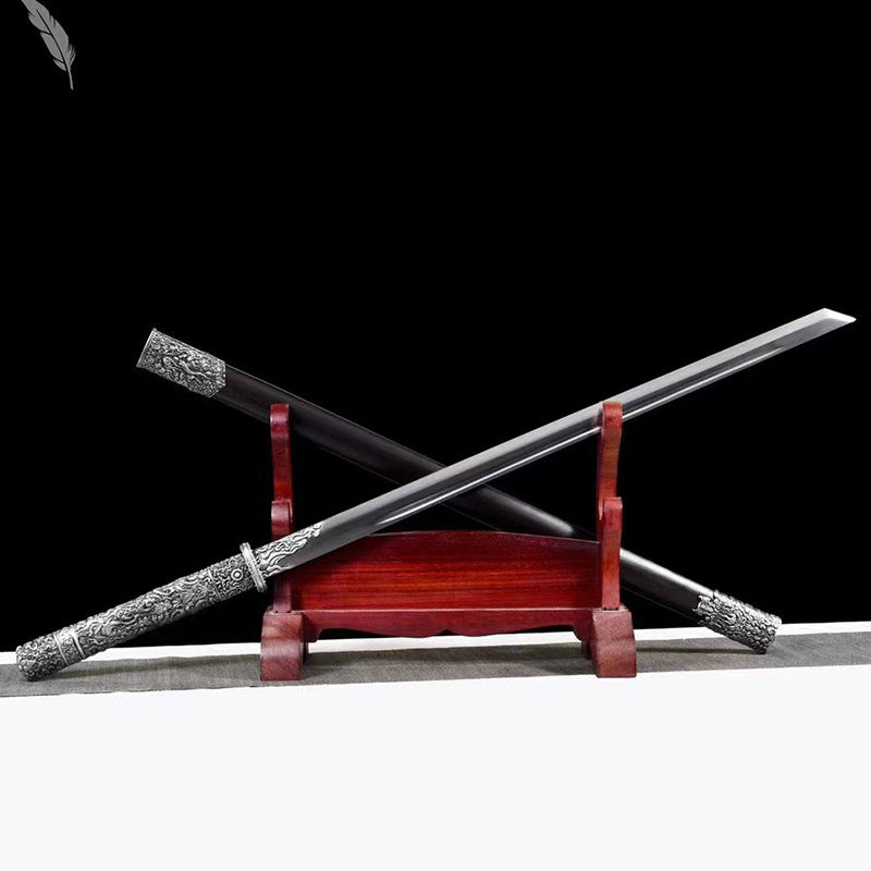 Longquan Tang Hengdao One-Piece Sword - High Manganese Steel Embroidered Spring Outdoor Self-Defense Cold Weapon - Image 6