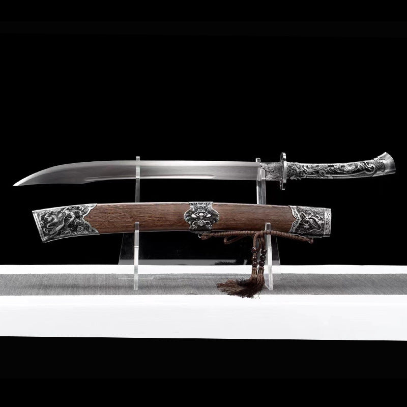 Ox Tail Knife & Dragon Tiger Broadsword: High Manganese Steel - Image 2