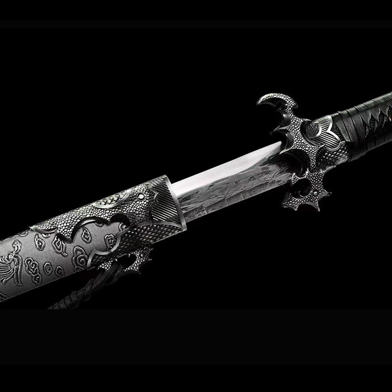 Tang Hengdao Home Furnishings Longquan Town House Sword Integrated Manganese Steel Sword Props Self-Defense Cold Weapon - Image 3