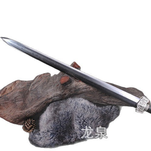 Longquan Town House Sword Medium Eight-Sided Han Sword Pattern Steel Ruyi Sword Ancient Silver High-End Sword - Image 5