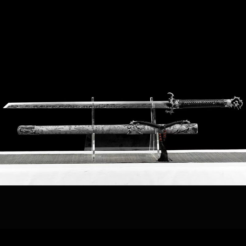 Tang Hengdao Home Furnishings Longquan Town House Sword Integrated Manganese Steel Sword Props Self-Defense Cold Weapon - Image 4