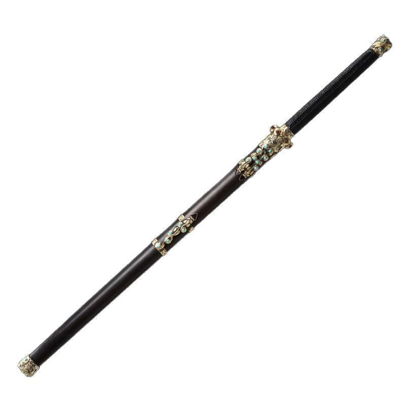 Longquan City Sword Chilong Qin Sword - Eight-Sided Han Sword, Pattern Steel Tang Sword, Two-Handed Sword, Town House Sword - Image 5