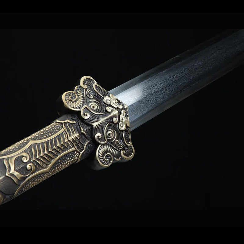 Eight-Sided Han Sword - Pattern Steel One-Piece Sword - Image 4