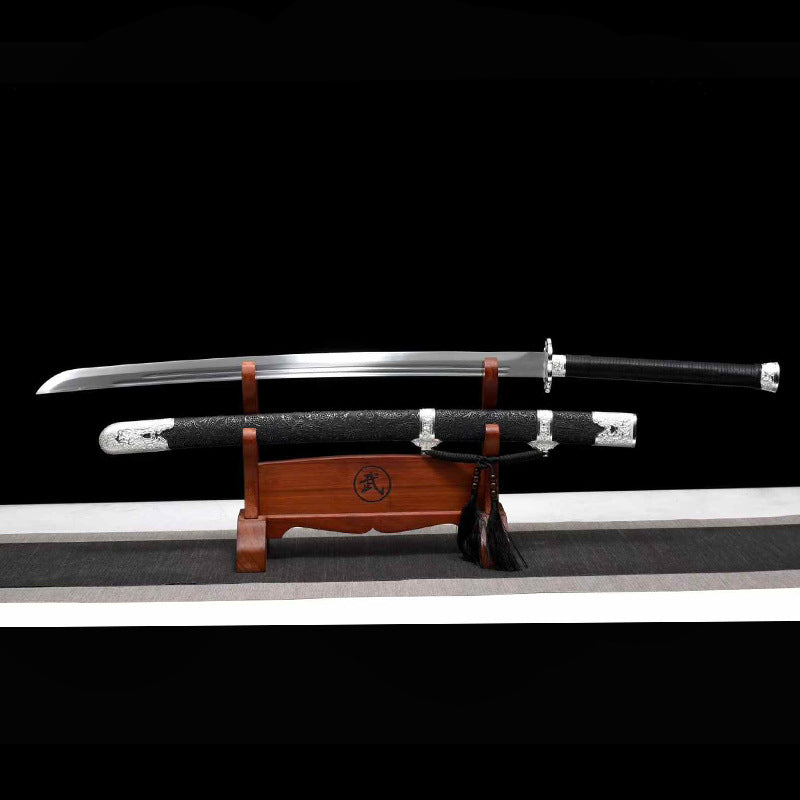 Shicheng Black Dragon Sword - Embroidered Spring, High Manganese Steel - Image 3