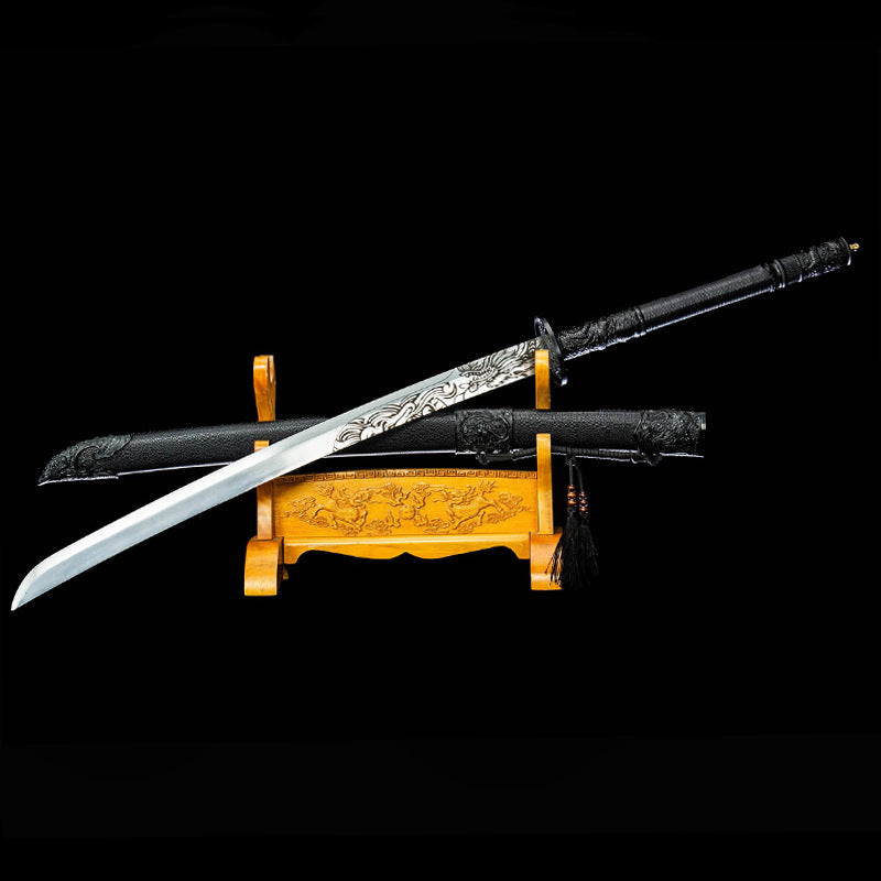 Tang Hengdao Embroidered Spring Knife - High-Energy Manganese Steel Sword