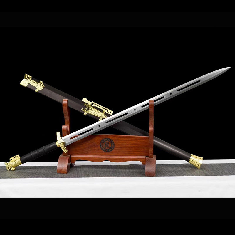 Longquan Town House Sword Han Sword Pattern Steel - One-Piece Sword, Three Kingdoms War Sword, Tang Hengdao Cold Weapon