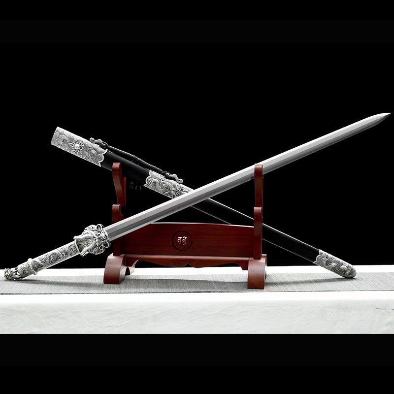 Longquan Dragon King Sword - High Manganese Steel, Eight-Sided Han Sword, Cold Weapon
