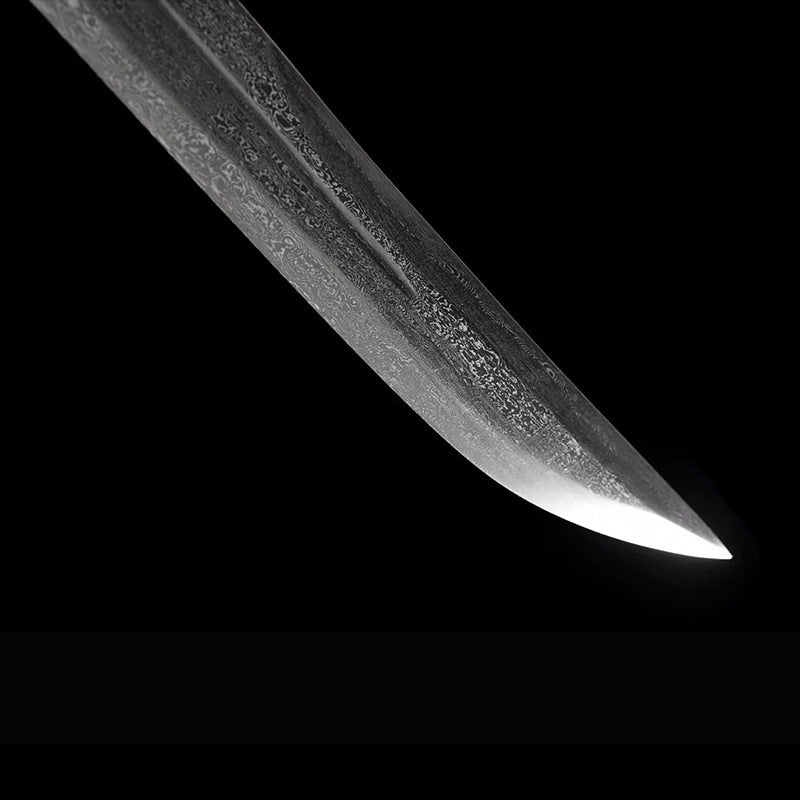 Pattern Steel "Kangxi Dragon Tiger" Short Sword - Image 4