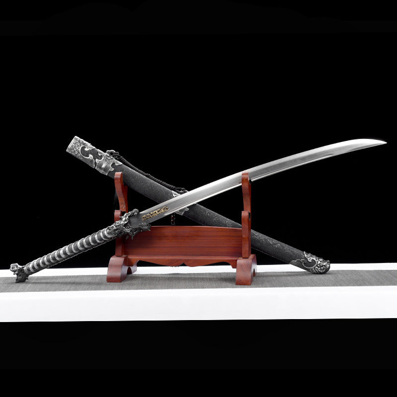 Hand-Forged Manganese Steel Embroidered Spring Knife