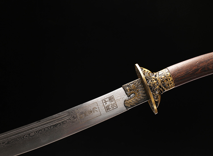 Dragon and Tiger Sword Pattern Steel – feature detail