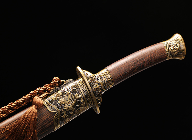 Dragon and Tiger Sword Pattern Steel – further detail