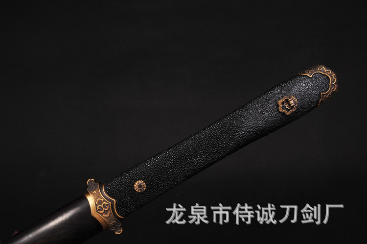 Chinese Sword, Pattern Steel Blade, Fish Skin Tang, Han Sword – detail image