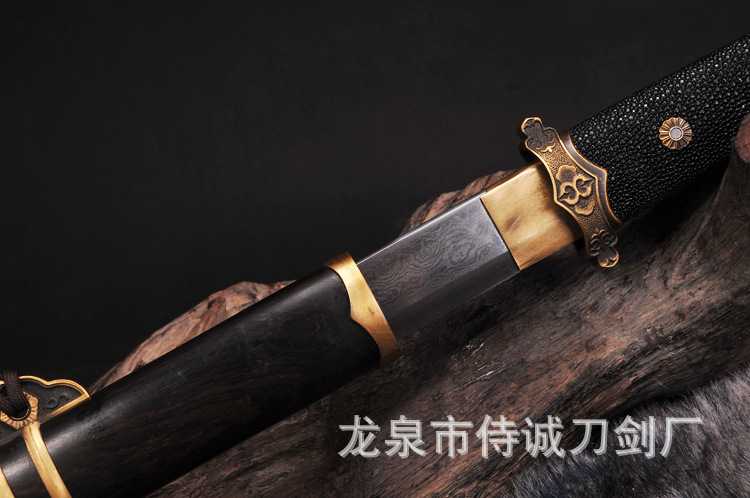 Chinese Sword, Pattern Steel Blade, Fish Skin Tang, Han Sword – additional image