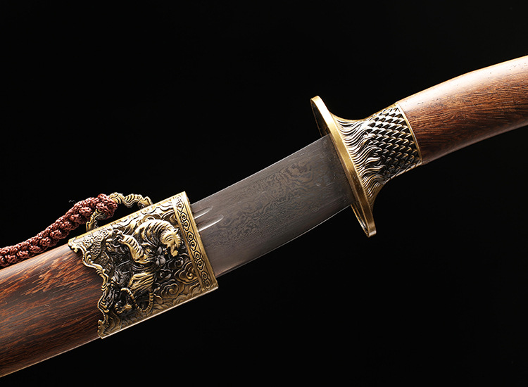Manganese Steel Ring-Blade Embroidered Spring Knife – additional image
