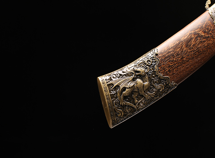 Manganese Steel Ring-Blade Embroidered Spring Knife – extra detail
