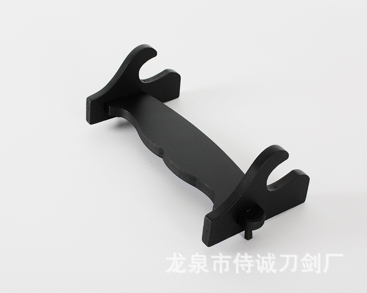Multi-Layer Solid Wood Sword Rack, Weapon Display Holder – detail image