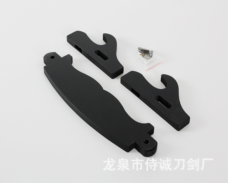 Multi-Layer Solid Wood Sword Rack, Weapon Display Holder – further detail