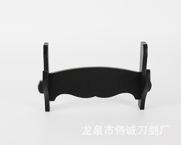 Multi-Layer Solid Wood Sword Rack, Weapon Display Holder – detail shot
