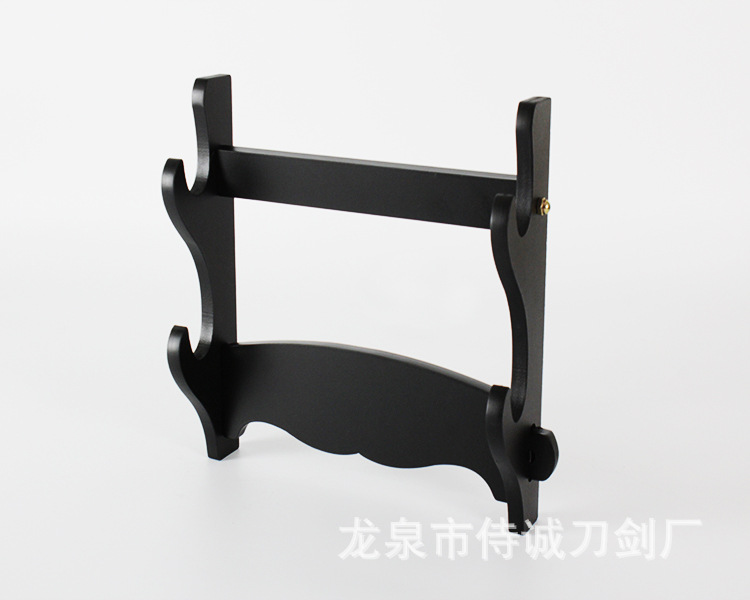Multi-Layer Solid Wood Sword Rack, Weapon Display Holder – supplementary image
