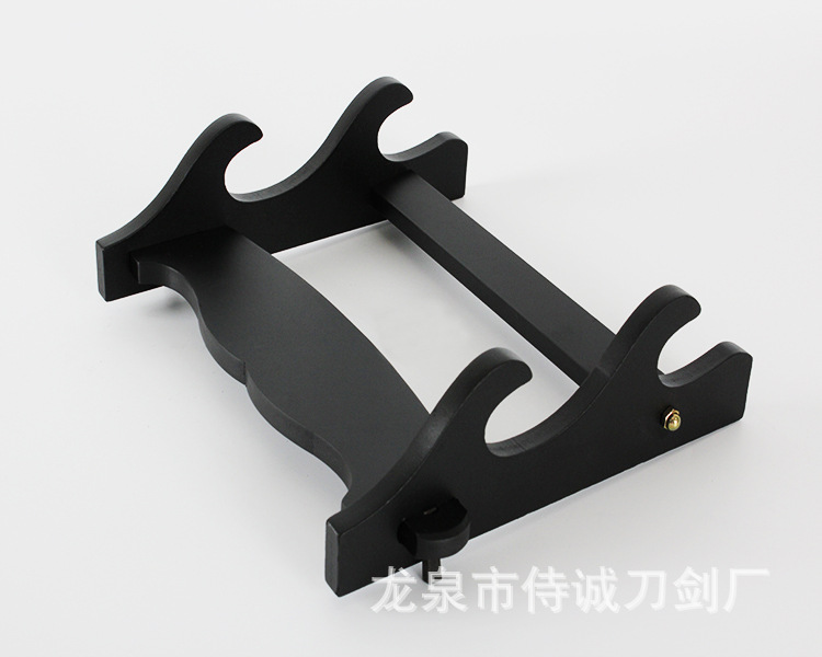 Multi-Layer Solid Wood Sword Rack, Weapon Display Holder – more detail