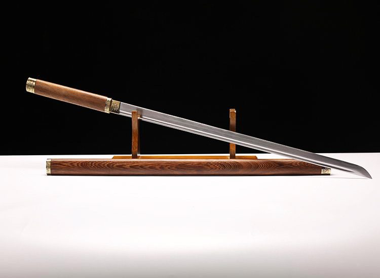 Pattern Steel "Qijia" Oxtail Martial Arts Sword – detail image