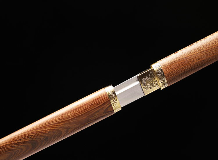 Pattern Steel "Qijia" Oxtail Martial Arts Sword – feature detail