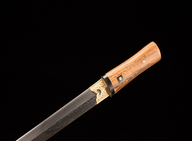 Plain Dress Pattern Steel Sword - Integrated Defense Short Sword – detail shot