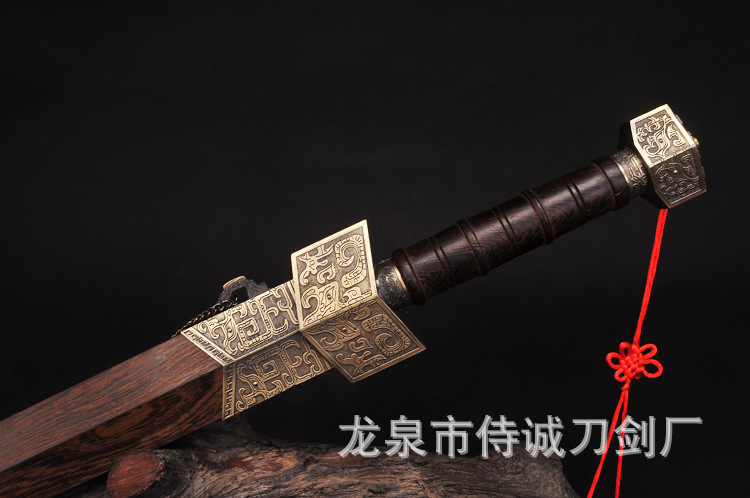 Wholesale Triangular Sword - Rosewood Handle Gift Sword – detail image