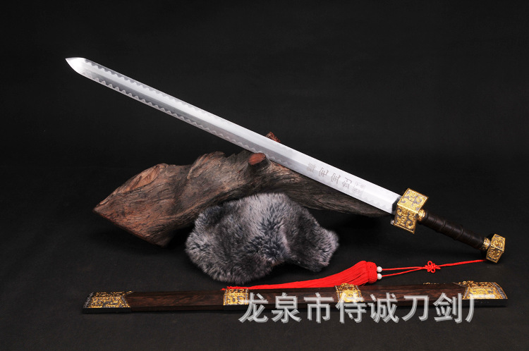Wholesale Triangular Sword - Rosewood Handle Gift Sword – extra detail
